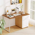Plateau de table universel Costway pour cadre de bureau standard et debout Noyer