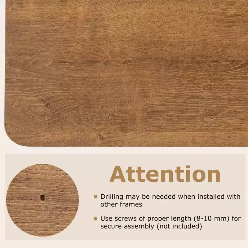 Plateau de table universel Costway pour cadre de bureau standard et debout Noyer