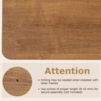 Plateau de table universel Costway pour cadre de bureau standard et debout Noyer