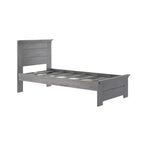 Cadre de lit double Max & Lily avec tête de lit à panneaux, lit plateforme moderne en bois massif style ferme