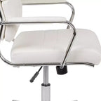 Chaise de bureau ergonomique Merrick Lane à dossier haut avec accoudoirs rembourrés en métal, chaise de bureau pivotante de direction