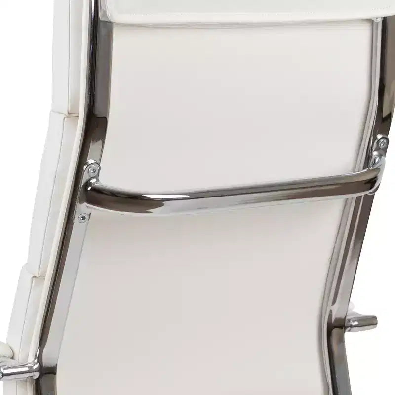 Chaise de bureau ergonomique Merrick Lane à dossier haut avec accoudoirs rembourrés en métal, chaise de bureau pivotante de direction