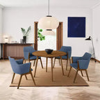 Lot de 2 chaises de salle à manger Renzo en tissu et bois - Armen Living