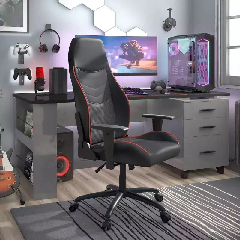 Fauteuil de gaming en similicuir surpiqué Ansar Diamond 24h/24, 7j/7, disponible à domicile
