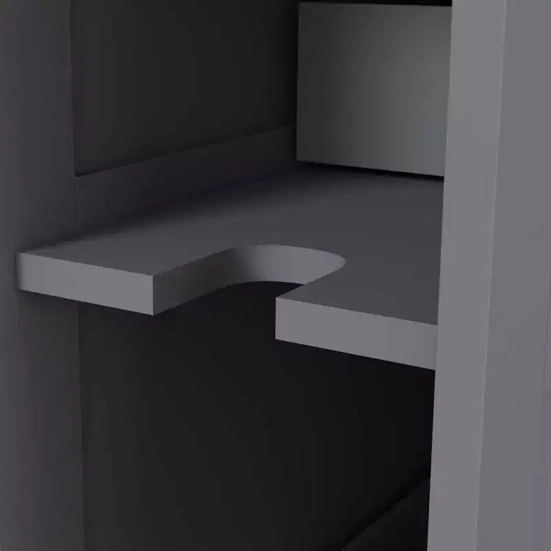 HOMCOM 6,25 x 20,5 x 28,25 Meuble de rangement latéral de salle de bain étroit à roulettes en bois
