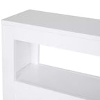 HOMCOM 6,25 x 20,5 x 28,25 Meuble de rangement latéral de salle de bain étroit à roulettes en bois