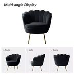 Fauteuil d'appoint de salon Yves Fauteuil club confortable avec pieds en métal doré | Karat Home