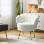 Fauteuil d'appoint de salon Yves Fauteuil club confortable avec pieds en métal doré | Karat Home