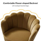 Fauteuil d'appoint de salon Yves Fauteuil club confortable avec pieds en métal doré | Karat Home