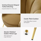 Fauteuil d'appoint de salon Yves Fauteuil club confortable avec pieds en métal doré | Karat Home