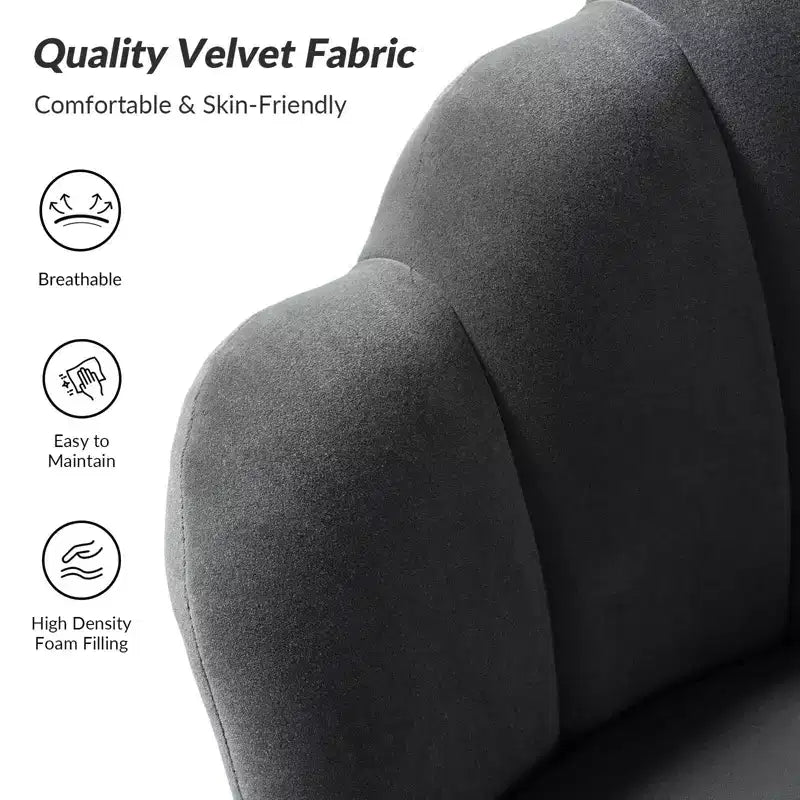 Fauteuil d'appoint de salon Yves Fauteuil club confortable avec pieds en métal doré | Karat Home