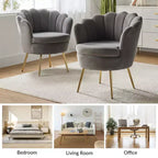 Fauteuil d'appoint de salon Yves Fauteuil club confortable avec pieds en métal doré | Karat Home