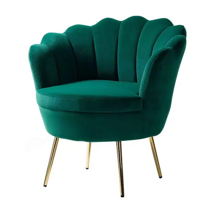 Fauteuil d'appoint de salon Yves Fauteuil club confortable avec pieds en métal doré | Karat Home