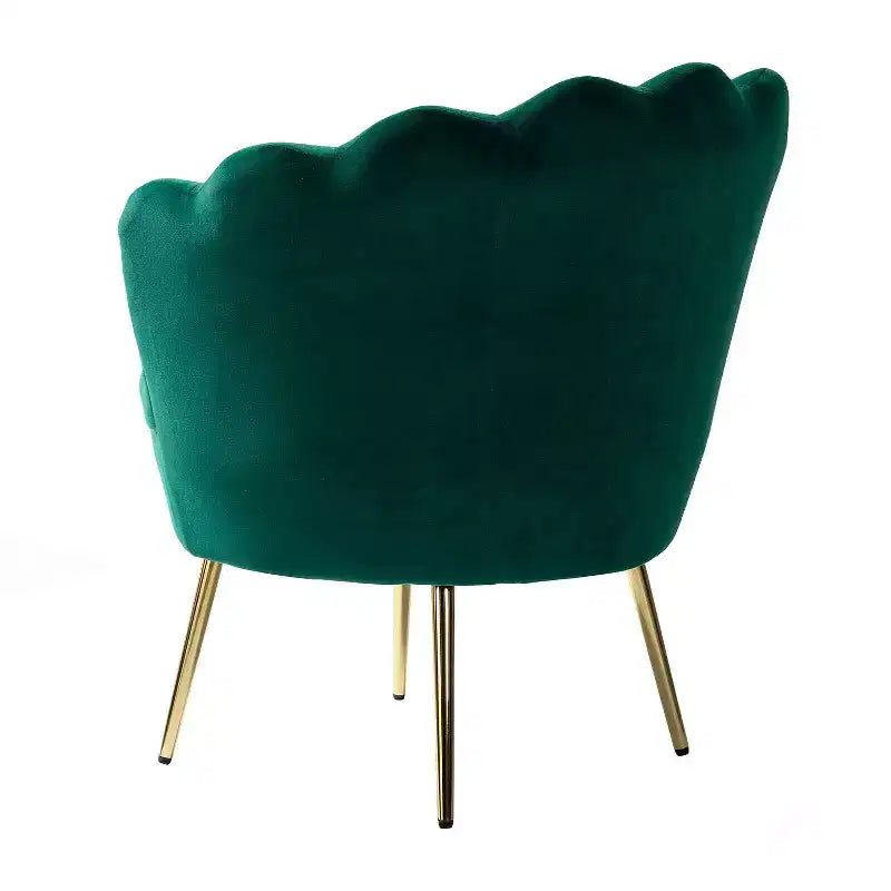 Fauteuil d'appoint de salon Yves Fauteuil club confortable avec pieds en métal doré | Karat Home