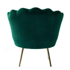 Fauteuil d'appoint de salon Yves Fauteuil club confortable avec pieds en métal doré | Karat Home