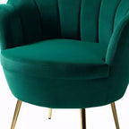 Fauteuil d'appoint de salon Yves Fauteuil club confortable avec pieds en métal doré | Karat Home