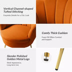 Fauteuil d'appoint de salon Yves Fauteuil club confortable avec pieds en métal doré | Karat Home