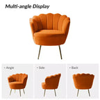 Fauteuil d'appoint de salon Yves Fauteuil club confortable avec pieds en métal doré | Karat Home