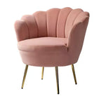Fauteuil d'appoint de salon Yves Fauteuil club confortable avec pieds en métal doré | Karat Home