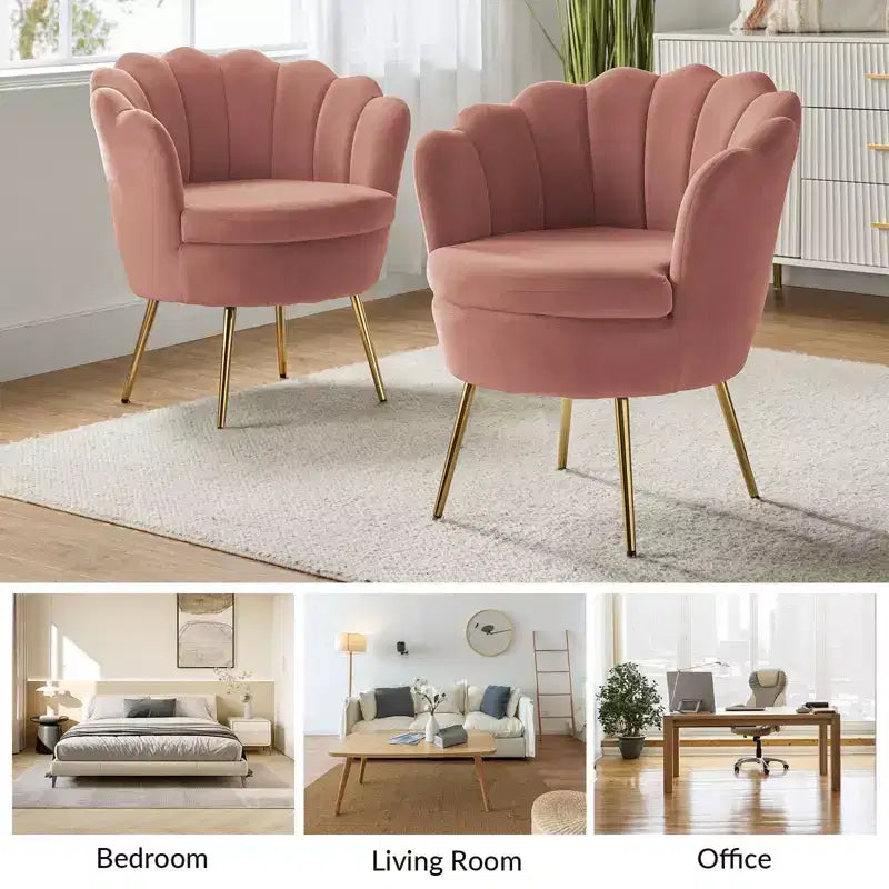 Fauteuil d'appoint de salon Yves Fauteuil club confortable avec pieds en métal doré | Karat Home