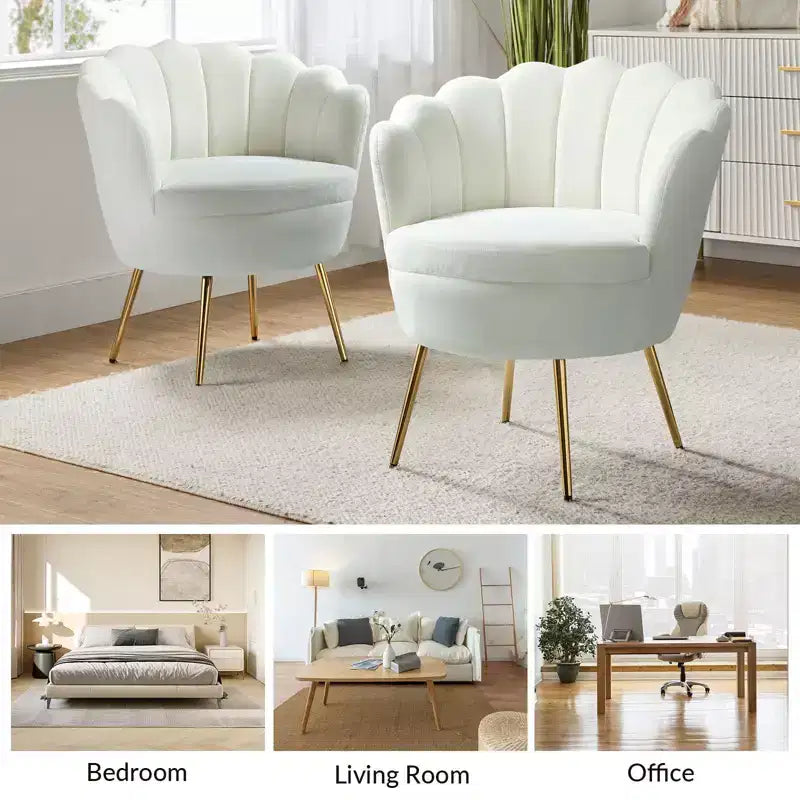 Fauteuil d'appoint de salon Yves Fauteuil club confortable avec pieds en métal doré | Karat Home