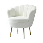 Fauteuil d'appoint de salon Yves Fauteuil club confortable avec pieds en métal doré | Karat Home