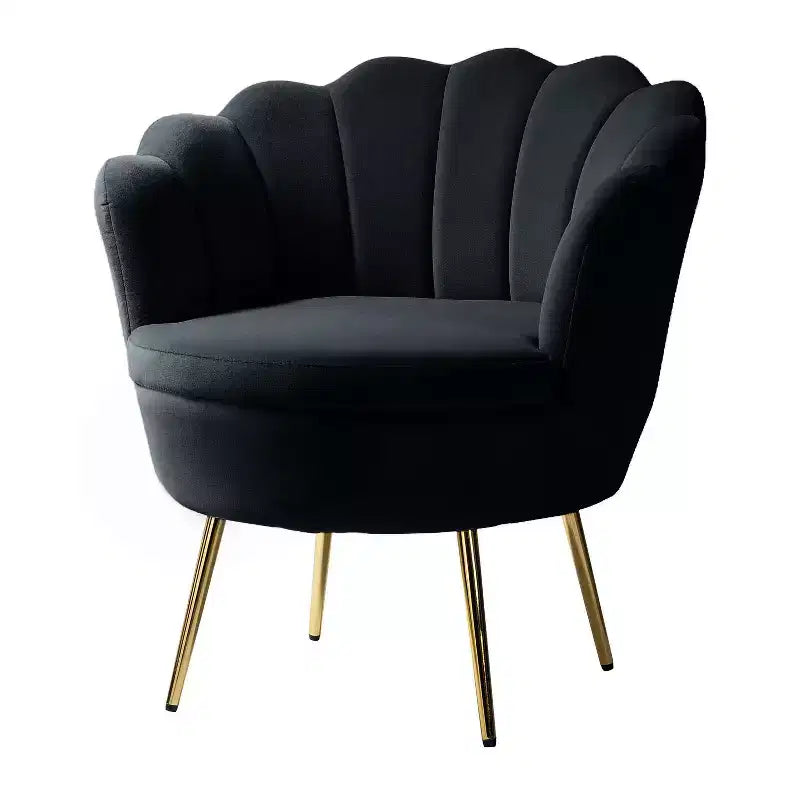 Fauteuil d'appoint de salon Yves Fauteuil club confortable avec pieds en métal doré | Karat Home