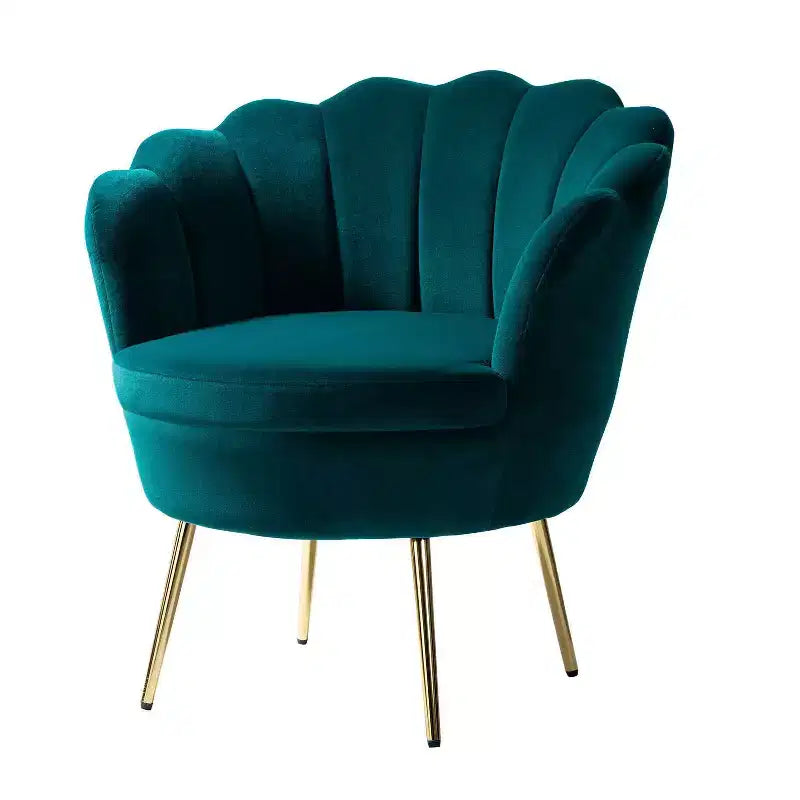 Fauteuil d'appoint de salon Yves Fauteuil club confortable avec pieds en métal doré | Karat Home