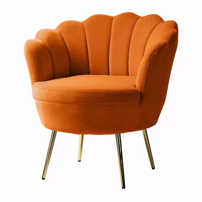 Fauteuil d'appoint de salon Yves Fauteuil club confortable avec pieds en métal doré | Karat Home