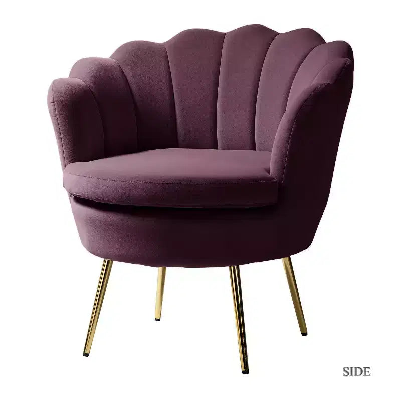 Fauteuil d'appoint de salon Yves Fauteuil club confortable avec pieds en métal doré | Karat Home