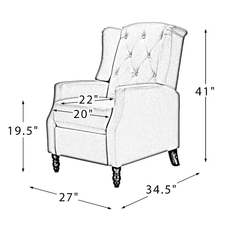 Fauteuil inclinable moderne en polyester Victor pour salon | Karat Home