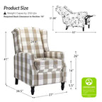 Fauteuil inclinable moderne en polyester Victor pour salon | Karat Home