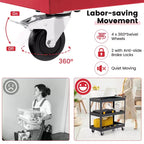 Chariot de service Costway à 3 niveaux en métal, chariot de rangement, capacité de 150 kg