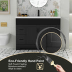 Meuble-lavabo Wavy Line 30/36/48 avec évier et robinet
