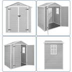 Abri de jardin en résine toutes saisons avec plancher de 1,8 m x 1,2 m / 1,8 m x 2,4 m / 2,4 m x 1,8 m / 2,4 m x 3 m, abri à outils Spire