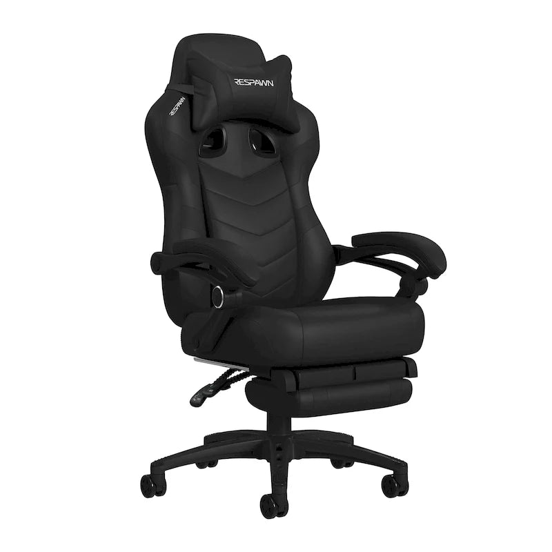 Chaise de jeu RESPAWN 110 Pro - Chaise de jeu avec repose-pieds, chaise de bureau ergonomique