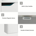 Costway Bibliothèque à 9 casiers Meuble de rangement en bois Étagères Séparateur de pièce Organisation