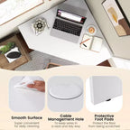 Bureau d'angle informatique Costway triangulaire avec étagère de rangement blanc
