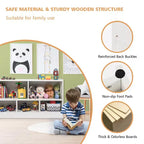Costway Bibliothèque Enfant 2 Étagères Meuble Rangement Jouets en Bois 5 Cubes Organisateur Blanc