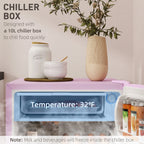 HOMCOM Mini-réfrigérateur avec congélateur 90 L, petit réfrigérateur avec thermostat réglable pour chambre