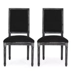 Lot de 2 chaises de salle à manger tapissées en bois style campagne française Regina - Christopher Knight Home