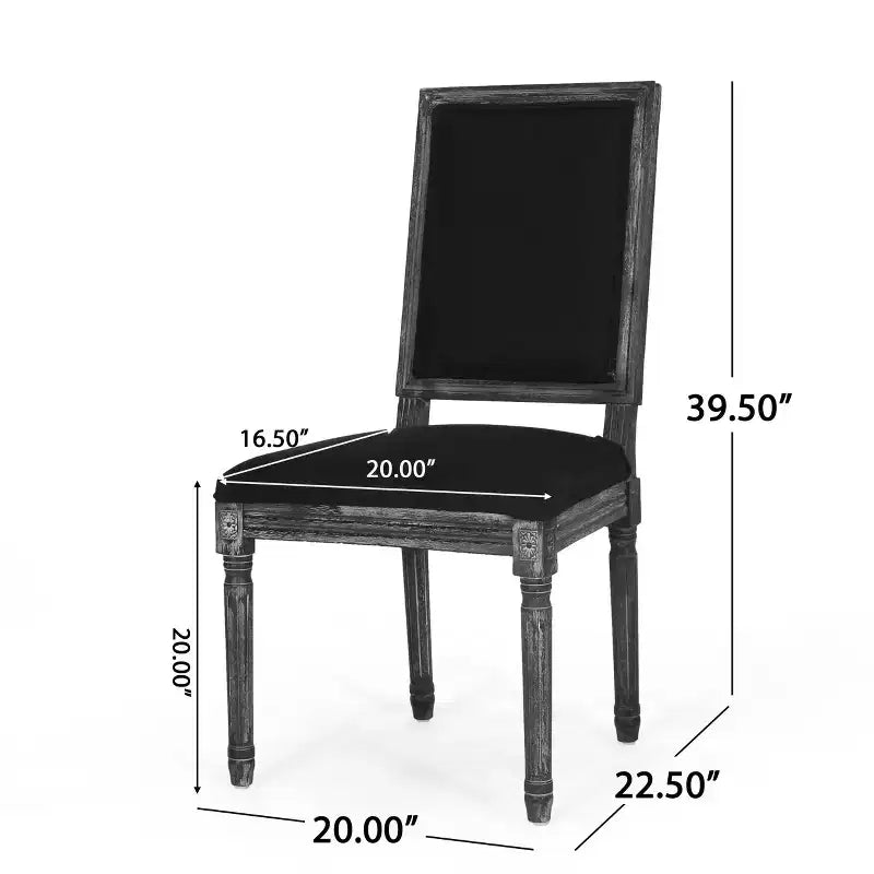 Lot de 2 chaises de salle à manger tapissées en bois style campagne française Regina - Christopher Knight Home