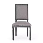 Lot de 2 chaises de salle à manger tapissées en bois style campagne française Regina - Christopher Knight Home