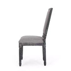 Lot de 2 chaises de salle à manger tapissées en bois style campagne française Regina - Christopher Knight Home