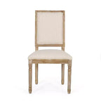 Lot de 2 chaises de salle à manger tapissées en bois style campagne française Regina - Christopher Knight Home