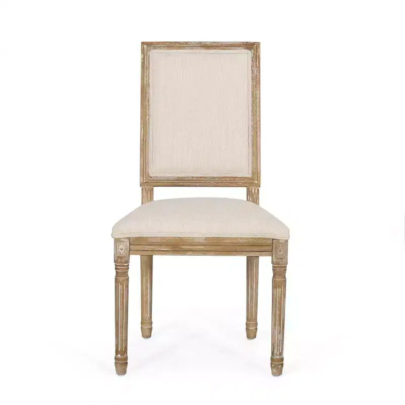 Lot de 2 chaises de salle à manger tapissées en bois style campagne française Regina - Christopher Knight Home