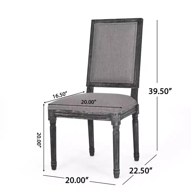 Lot de 2 chaises de salle à manger tapissées en bois style campagne française Regina - Christopher Knight Home