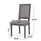 Lot de 2 chaises de salle à manger tapissées en bois style campagne française Regina - Christopher Knight Home