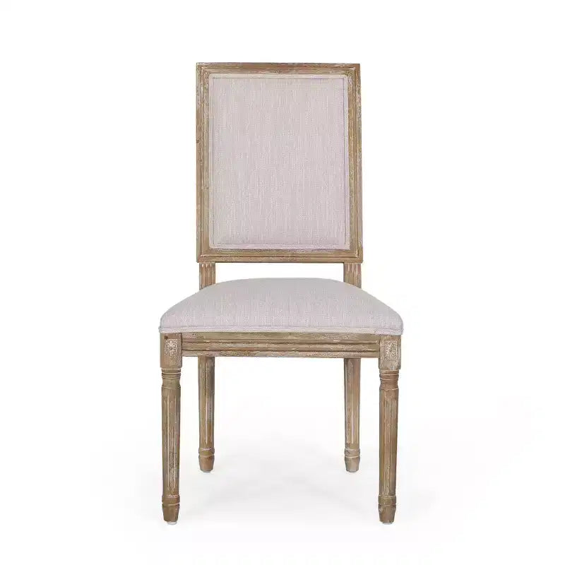 Lot de 2 chaises de salle à manger tapissées en bois style campagne française Regina - Christopher Knight Home