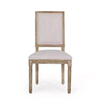 Lot de 2 chaises de salle à manger tapissées en bois style campagne française Regina - Christopher Knight Home